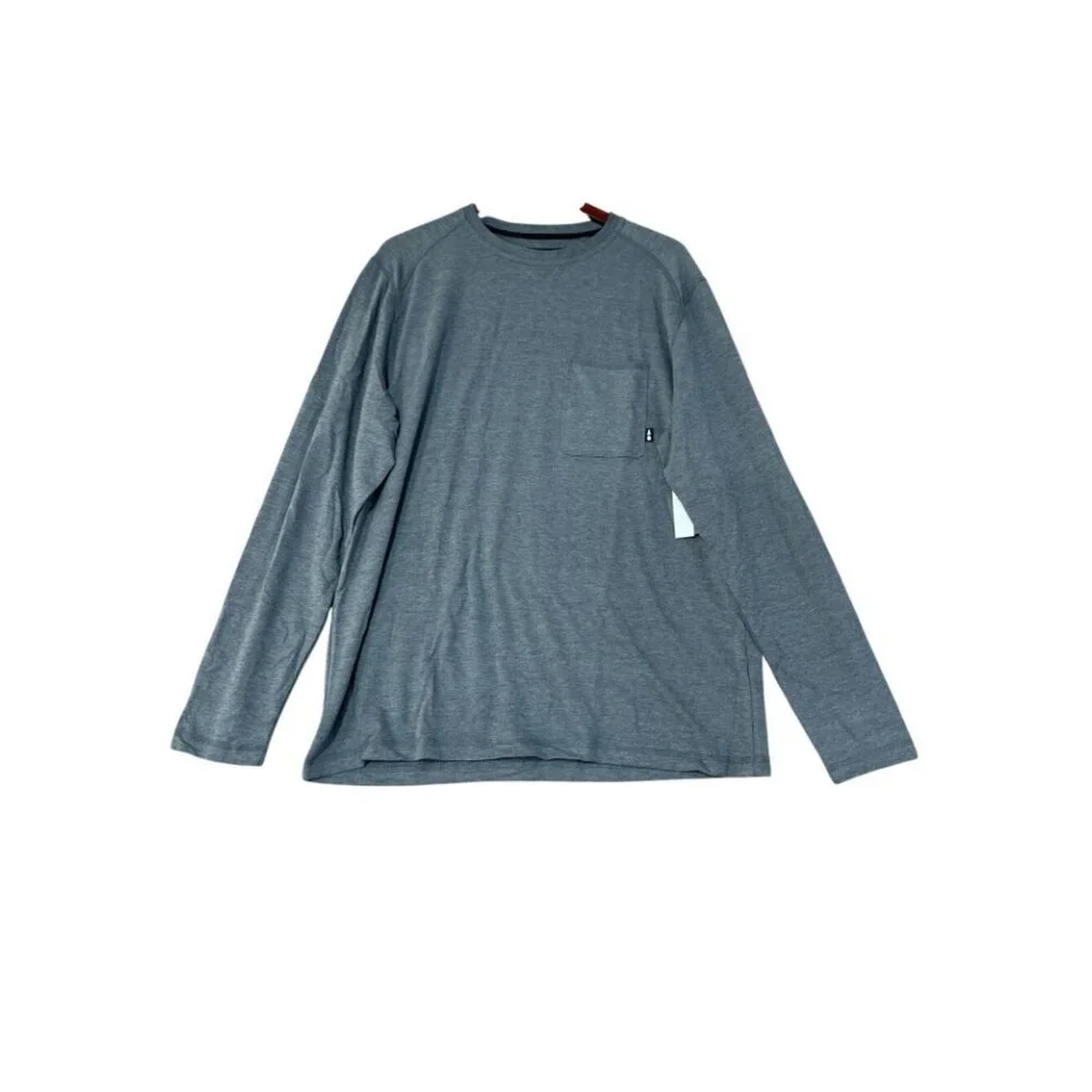 NWT Bass Outdoor Men's XL Utili-Tee Blue Long Sleeve Shirt